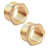 lasuroa 5pcs Brass Reducer Hex Bushing, 3/4