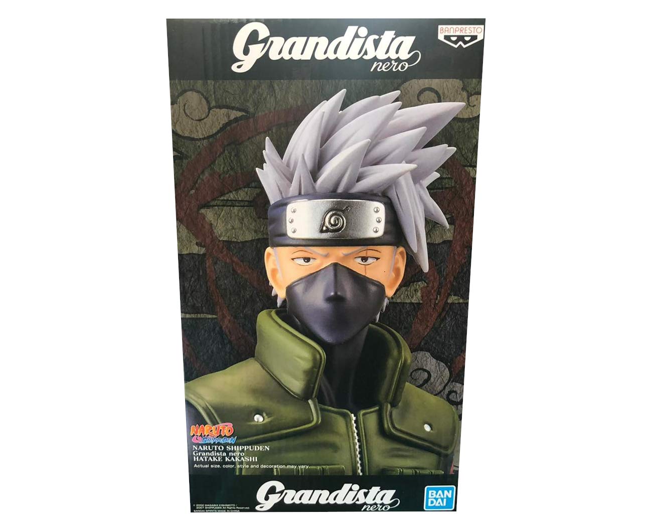 Bandai Spirits. Naruto SHIPPUUDEN Kakashi Hatake Figure Grandista Nero Shinobi Relations Shippuden Manga Estatua