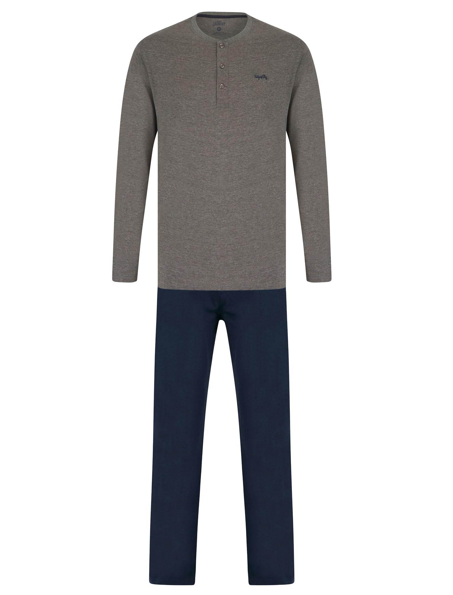 Tokyo Laundry Men's Pyjama Set with Bottoms & Long Sleeved Top