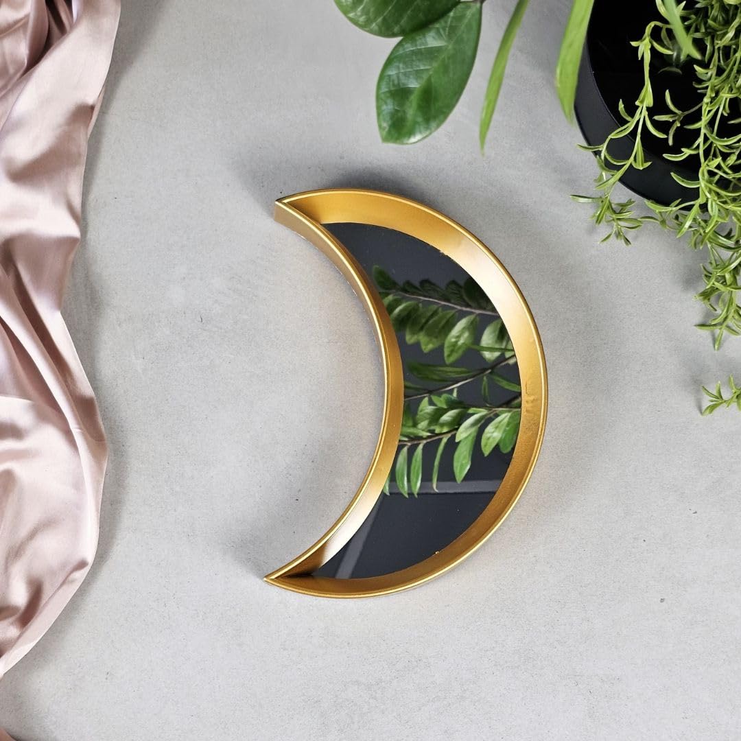 SATYAM KRAFT 1 Pcs Moon Design Fiber Wall Mirror Hanging for Newyear,Home Decor,Deepwali,Hanging in Bedroom,Living Room,Bathroom,Diwali Decorations Items with Hook for Hanging On Walls (Model 10) (B0D792D8SH) Amazon Price History, Amazon Price Tracker