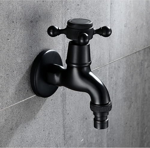 Miniatura 3 de Grifo de lavabo de baño montado en la pared de 3 pulgadas, mopa de latón, grifo de agua fría, bronce aceitado