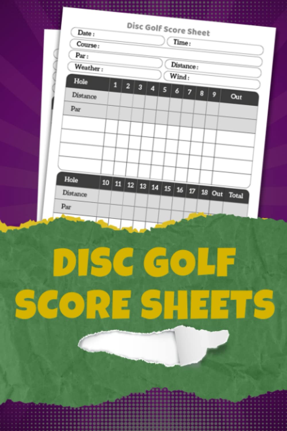 Disc Golf Score Sheets 120 Score pads for Scorekeeping, Score Record