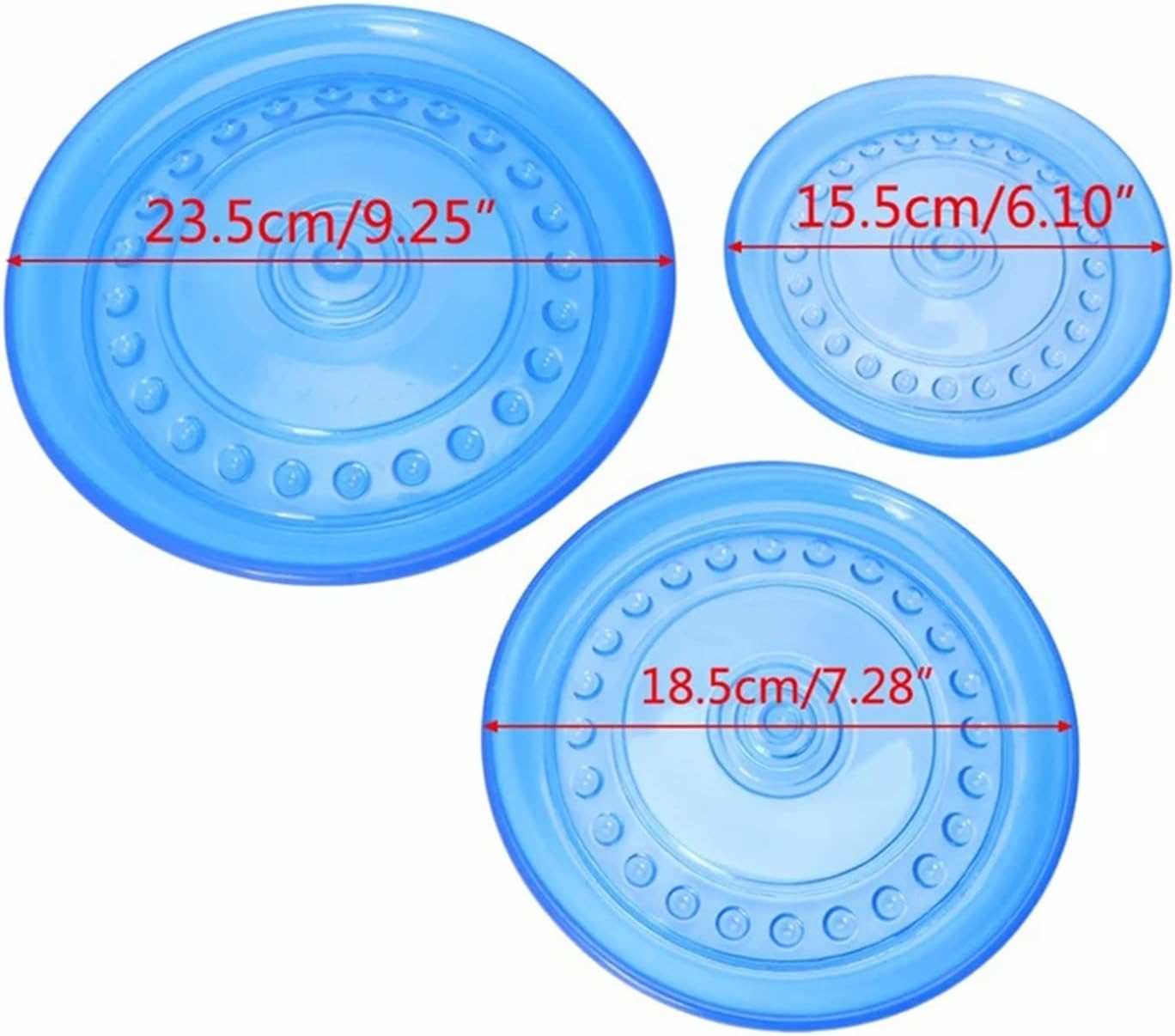 Pet Dog Flying Discs Saucer Toys for Small Medium Large Agile Training Soft Chew Disk(Blue,18.5CM)