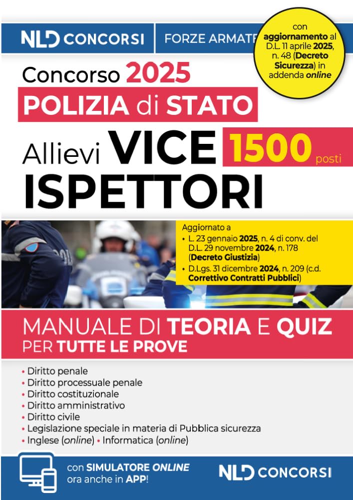 Concorso per 1500 allievi vice ispettori della Polizia di Stato. Manuale con teoria e quiz. Con software di simulazione