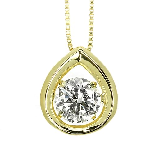 MockWares Collection K18 Yellow Gold Dancing Stone Drop Necklace