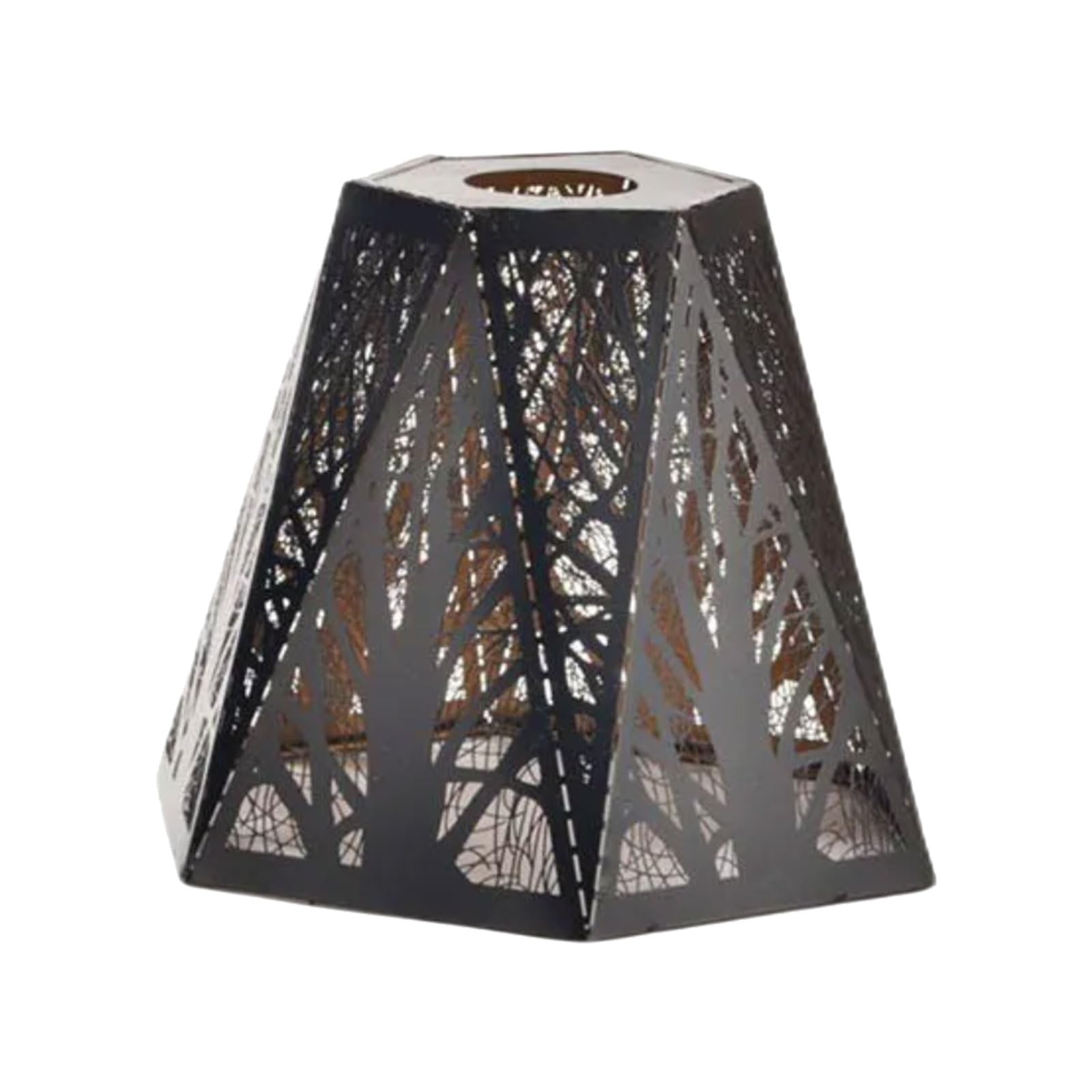 Wrought Iron Lamp Shade with Intricate Cutout Design for Living Room Bedroom Space Decor Living Room Lamp Casing