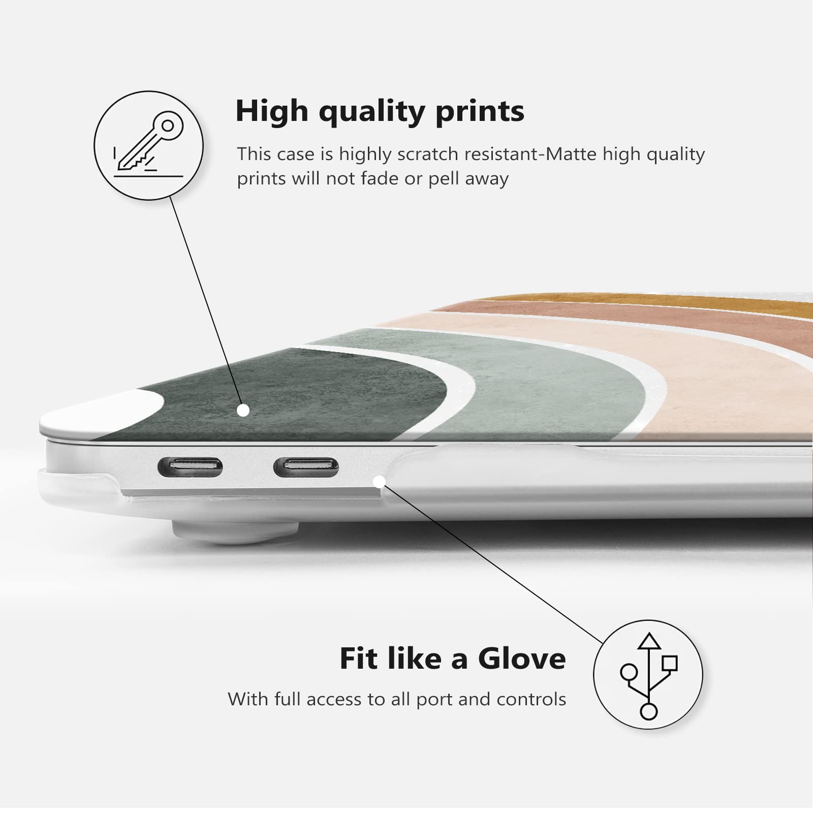 ICasso Glitzer-Hülle Für MacBook Air 13 Zoll (2022-2018) – Inkl. Tastaturabdeckung & Displayschutzfolie