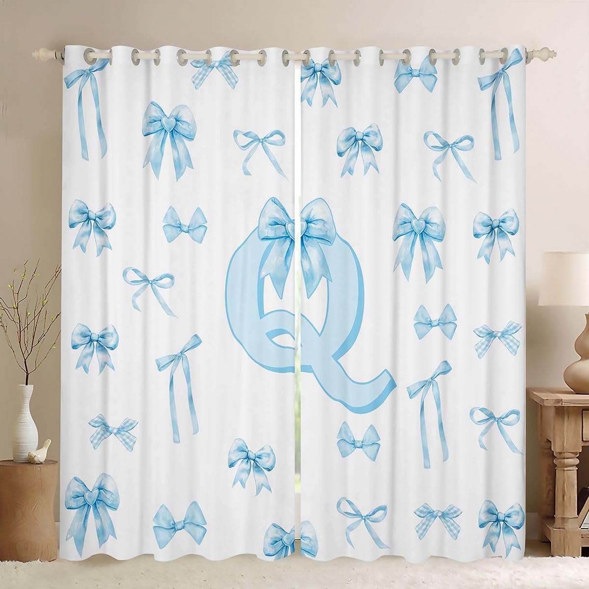 Rideaux Voilage Nœud Papillon pour Chambre Fille