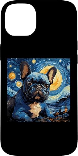 Funda para iPhone 14 Plus Van Gogh Dog Bulldog Francés