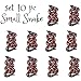 10 PCS Small Red Snake Patches Embroidered Iron-On Applique Patches Stickers Embroidered Sew Patches for Clothing Bags Shoes by Special100%