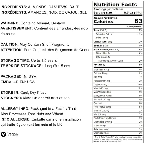 Almonds And Cashews Mix, 16 Pounds – Dry Roasted Nuts With Himalayan Salt, Protein Rich Trail Mix, Healthy Vegan Snack, No Oils And Preservatives, Good Source Of Fiber. Bulk #TOP3
