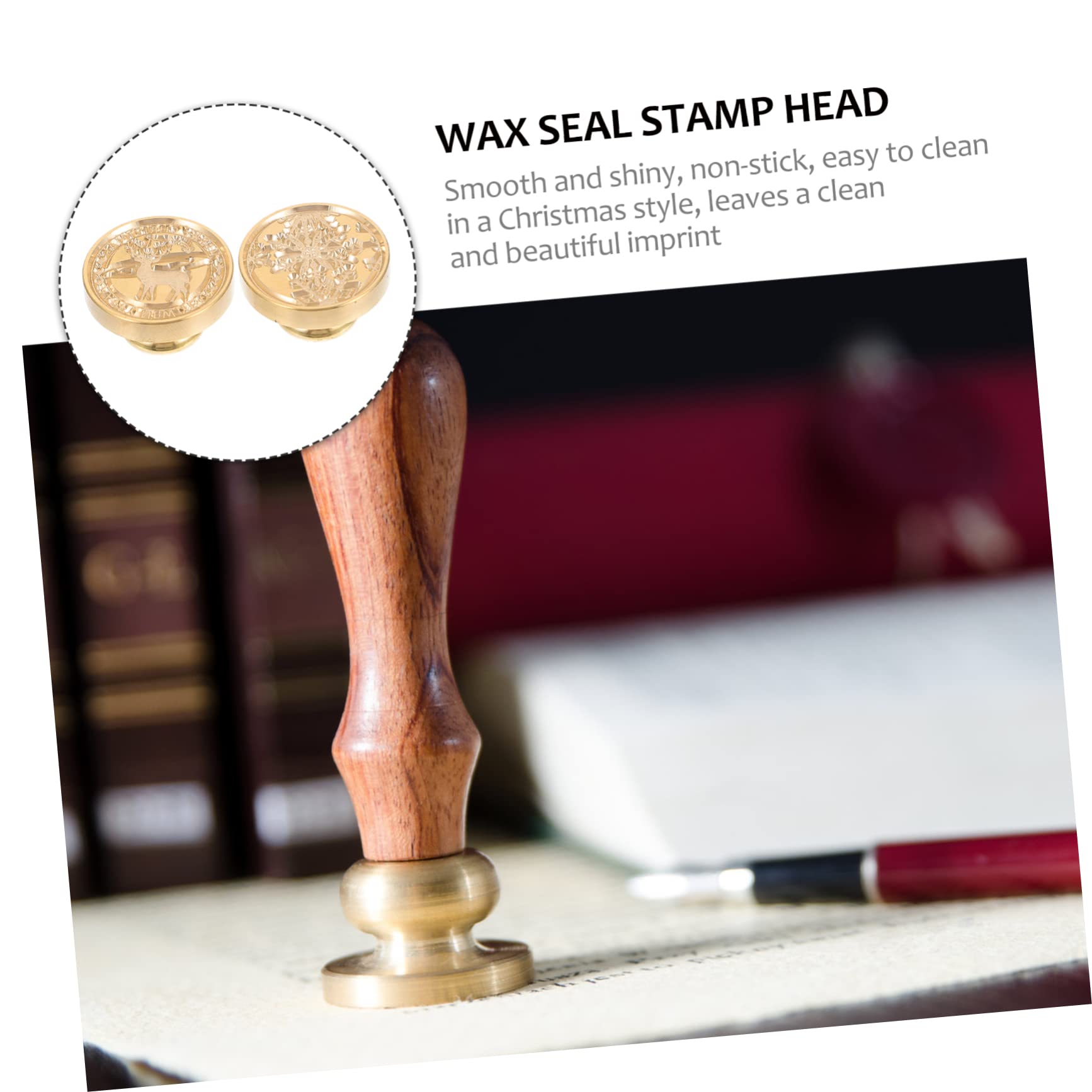 Lurrose 14 Stück Weihnachts Siegelstempel Bienenwachs Kerzen DIY Kits Rentier Antiker Siegellack Stick Anfänglicher Siegelstempel Wachs Siegelstempel Vintage Retro Set Urlaub