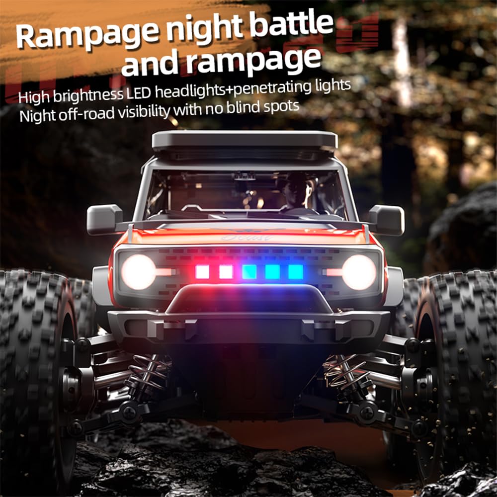 Zdalnie sterowany samochód 1/20, 40 km/h, zdalnie sterowany samochód wyścigowy, Offroad Drift, silnik ze szczotką węglową 2,4 G, 4WD Off Road Race Buggy dla dorosłych, 3 baterie