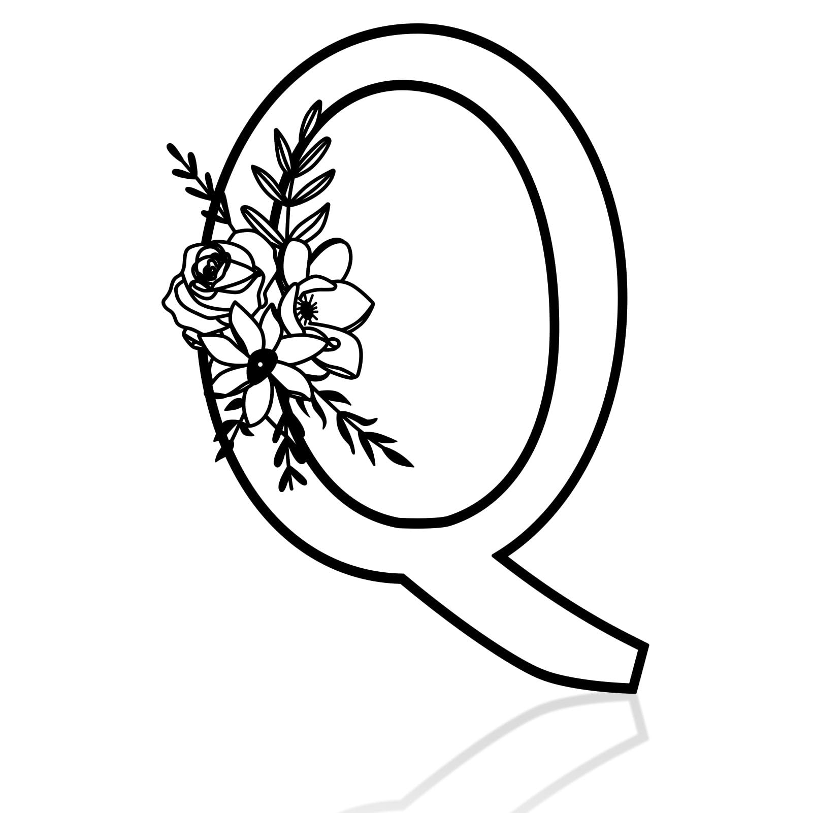 ESTART 12" Black Metal Letter Wall Decor, Visual 3D Letter Sign Wall Decor Large Alphabet Decorative Farmhouse Hanging for Living Room Bedroom Office Party (Q)