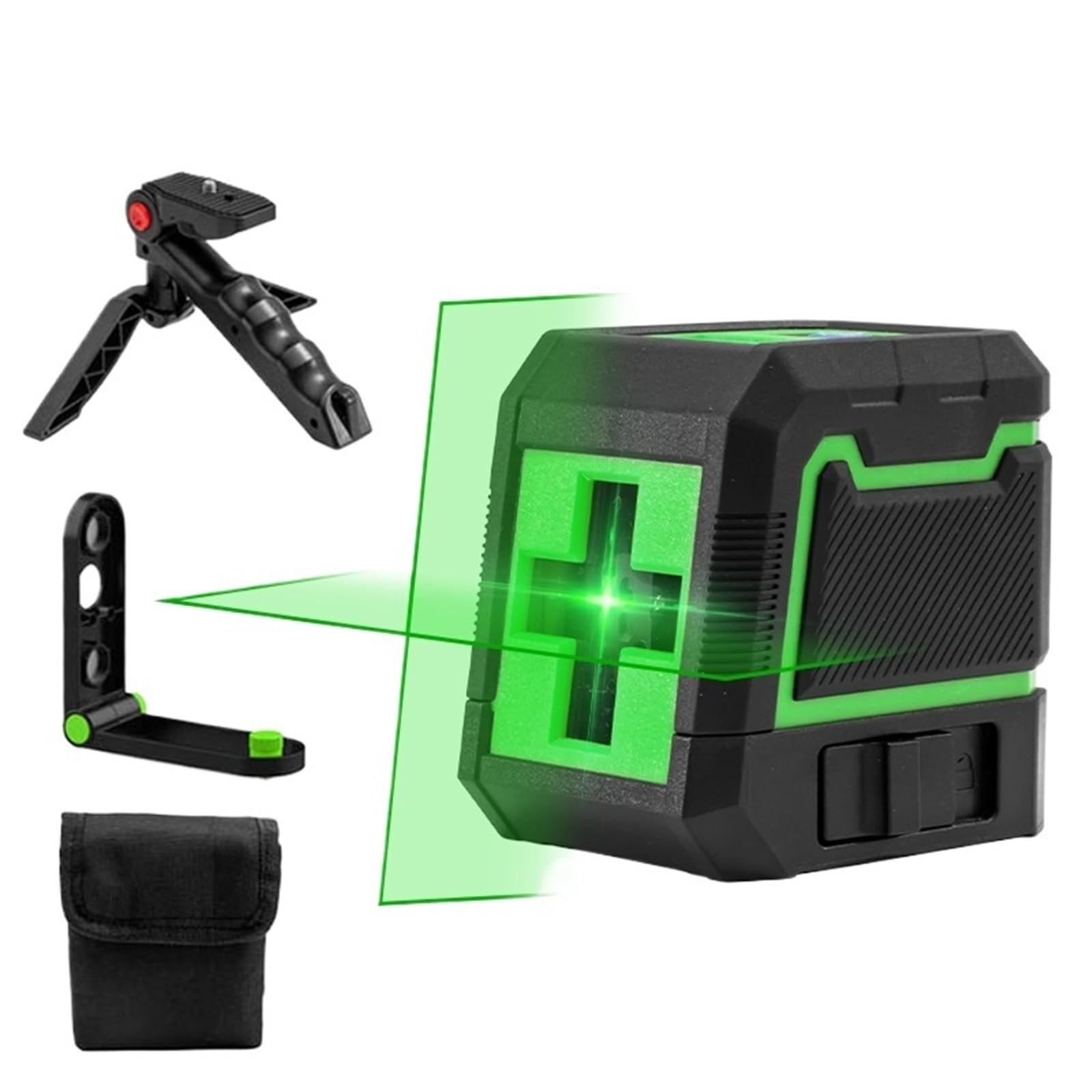 La-ser Nivel, Nivel láser de 2 líneas, autonivelante, horizontal y vertical, cruce de líneas láser verde