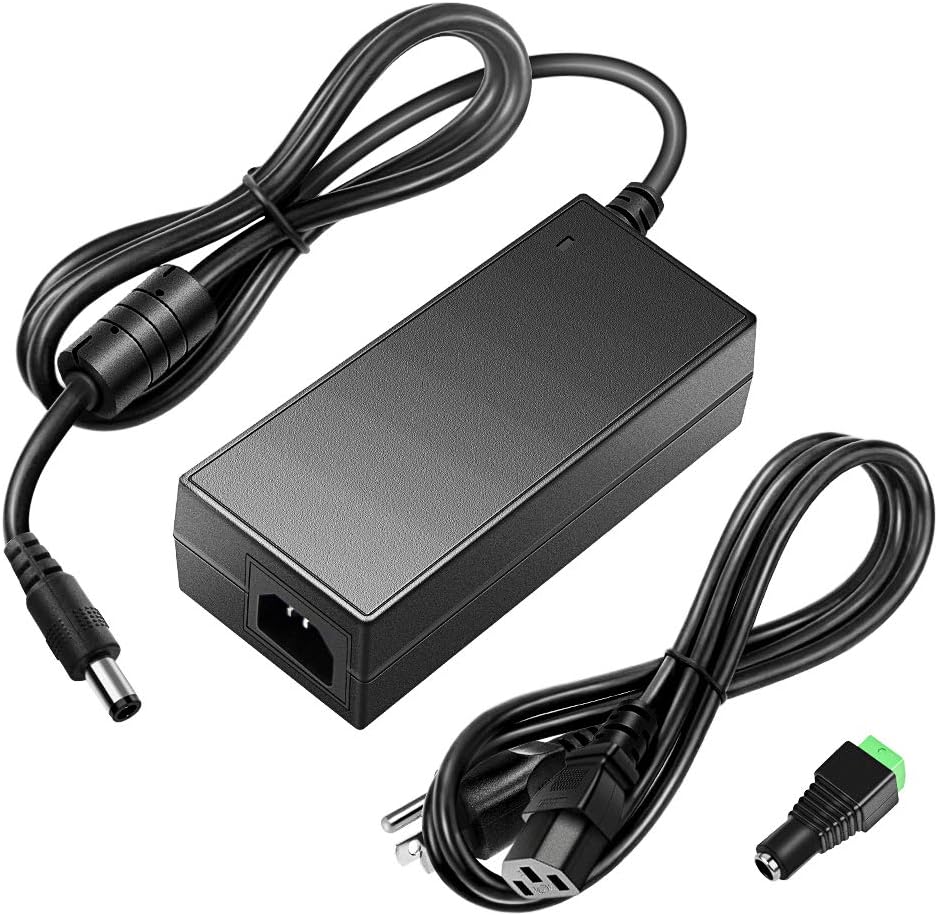 SHNITPWR 24V DC Power Supply 24 Volt 5A 120W Power Adapter 100V~240V AC to DC Converter Transformer 5.5x2.5mm Plug for 5050 3528 LED Strip Light 3D Printer LED Driver CCTV Security System LCD Monitor