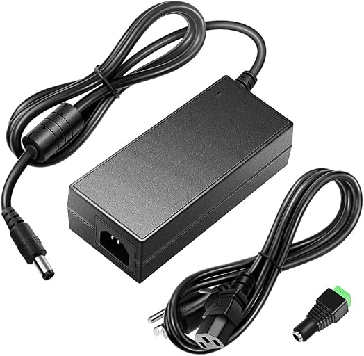 SHNITPWR 24V DC Power Supply 24 Volt 5A 120W Power Adapter 100V~240V AC to DC Converter Transformer 5.5x2.5mm Plug for 5050 3528 LED Strip Light 3D Printer LED Driver CCTV Security System LCD Monitor