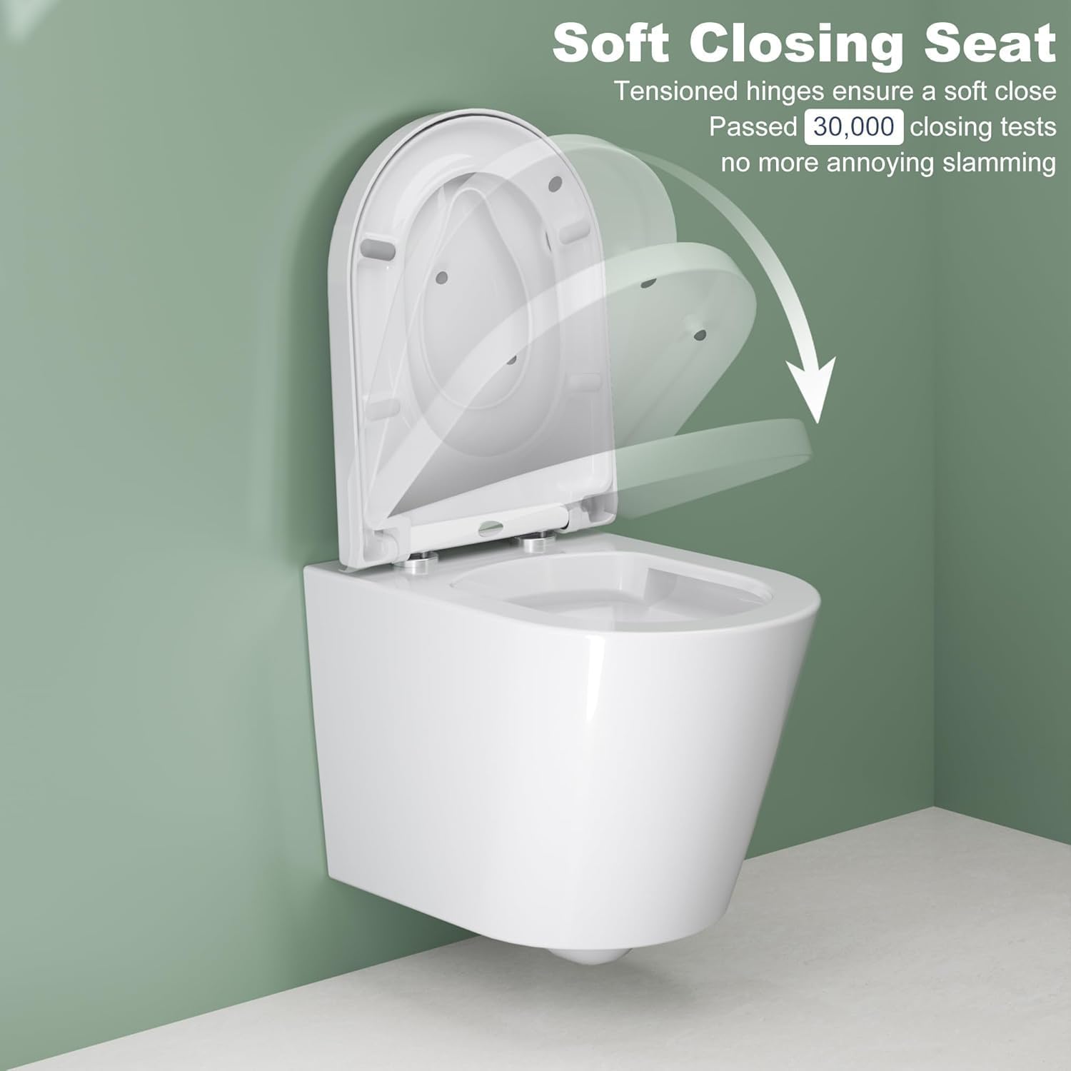 WC-Sitz D-Form Soft-Close mit Kindersitz – UF Duroplast, Quick-Release, verstellbare Scharniere, leicht zu reinigen – European Large D Fully Surrounded UF Mother-Child Cover UF + PP Sub-Cover