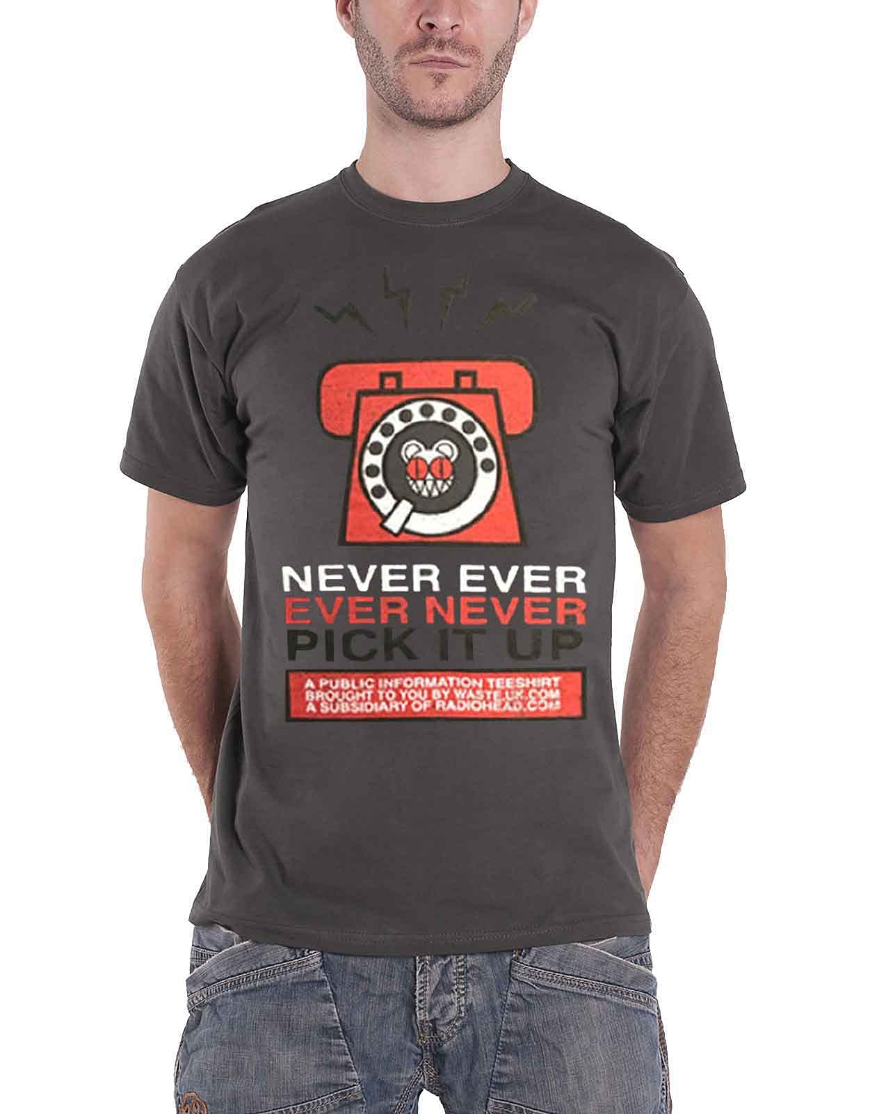 RadioheadRadiohead 'Never Pick It Up' (Charcoal) T-Shirt