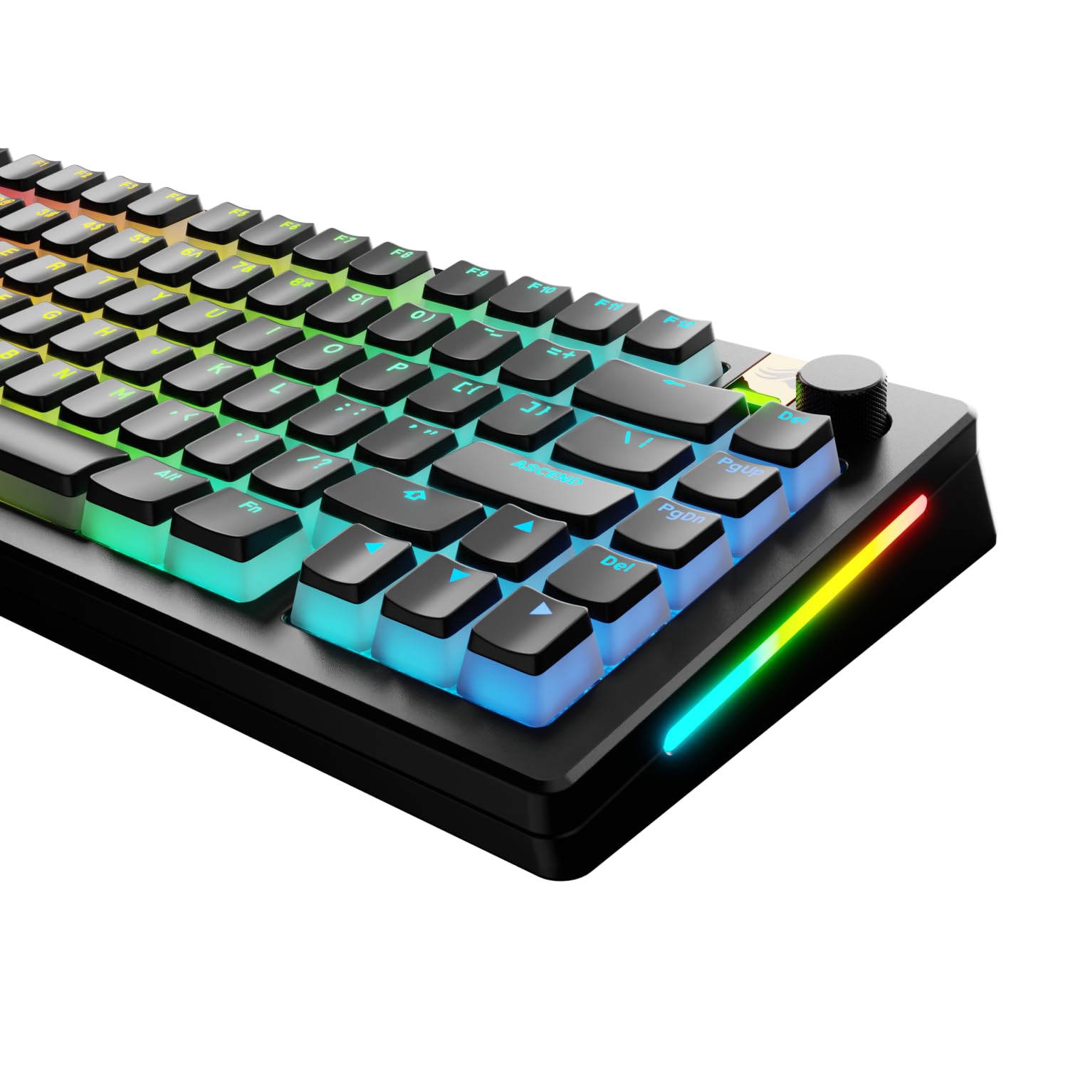 Glorious Gaming 145x Aura Keycaps V2 - PBT Pudding Keycaps, RGB-vriendelijk, PBT-materiaal voor duurzaamheid en diepe akoestiek, past op elke MX-stijl steel, VS/VK-indeling - Zwart Glorious Gaming 145x Aura Keycaps V2 - PBT Pudding Keycaps, RGB-vriendelijk, PBT-materiaal voor duurzaamheid en diepe akoestiek, past op elke MX-stijl steel, VS/VK-indeling - Zwart