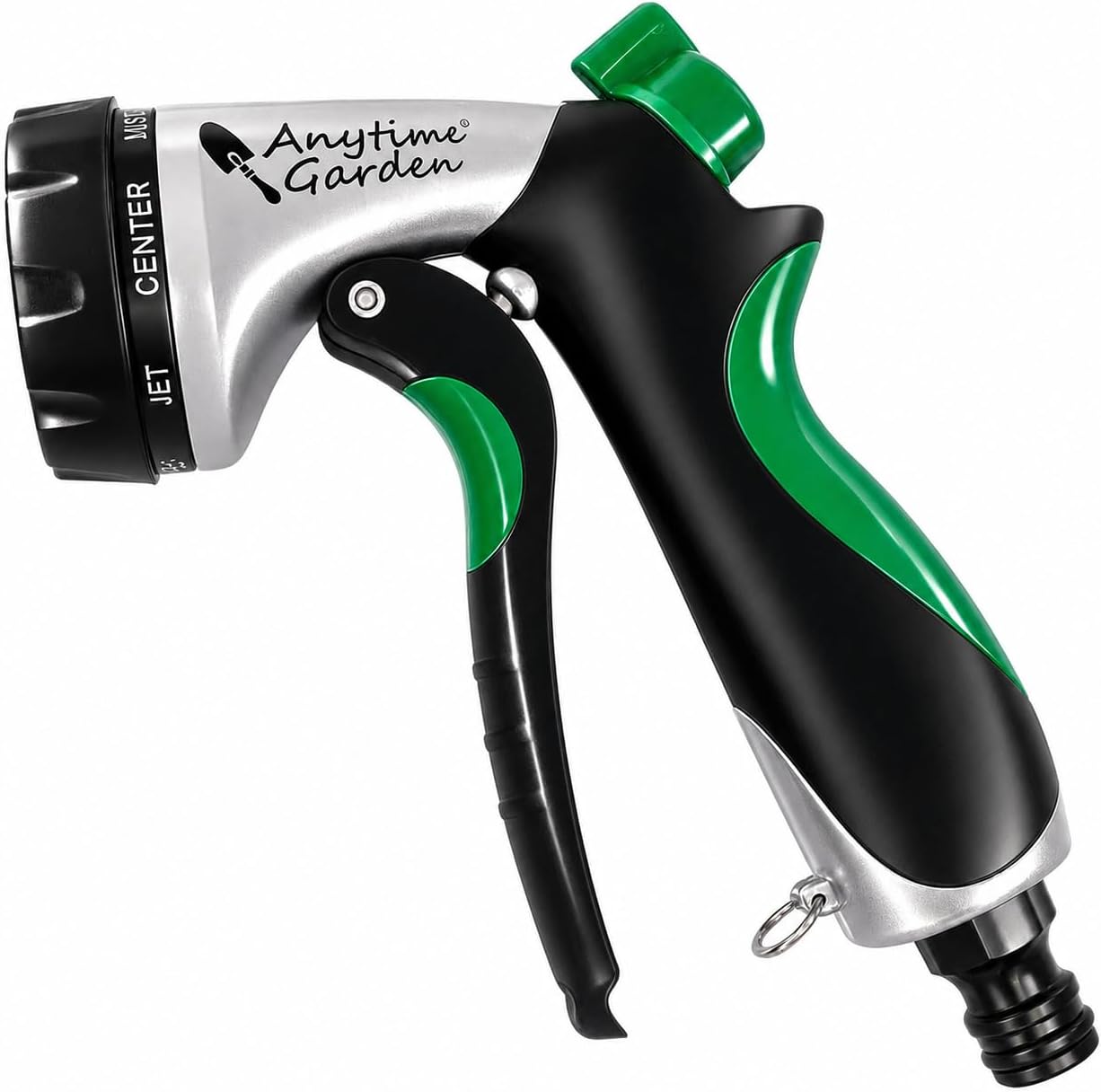 No-Leak Garden Hose Nozzle, Heavy-Duty Metal Sprayer, 8 Spray Patterns | Adjustable Flow Control, Comfortable Grip, Ideal for Gardening, Watering, Car Washing, Patio Cleaning and Outdoor Tasks