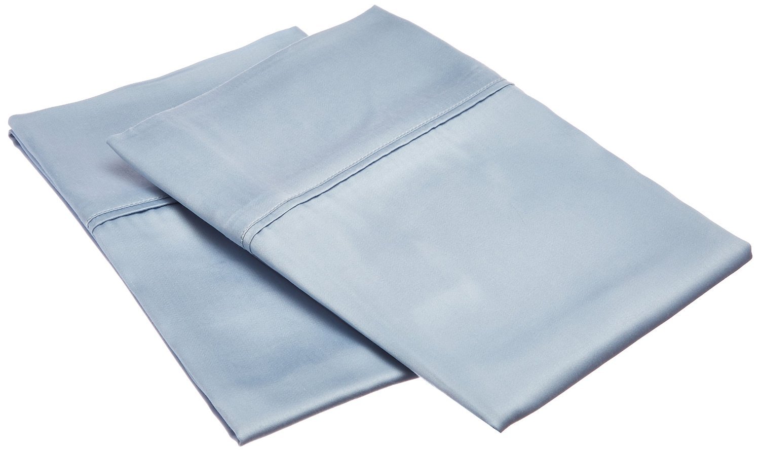 Taies d'oreillers anti-irritation en modal de hêtre bleu clair 51 x 102 cm