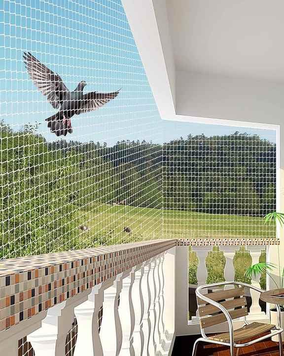 Woohome Anti-Bird Net for Balcony (10 X 4Ft) Heavy Duty UV-Stabilized HDPE Pigeon Net | Bird Protection Net with Installation Kit, Cable Clips & Tying Rope | Bird Control for Home & Garden-image-31