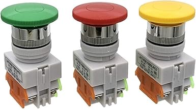 TANGJIANCHENG Interruptor de botón Lay37-11m (PBC) Y090-11M Lay7-11m Botón de Cabeza de Setas 22mm Rojo Verde Amarillo (Color : Green)