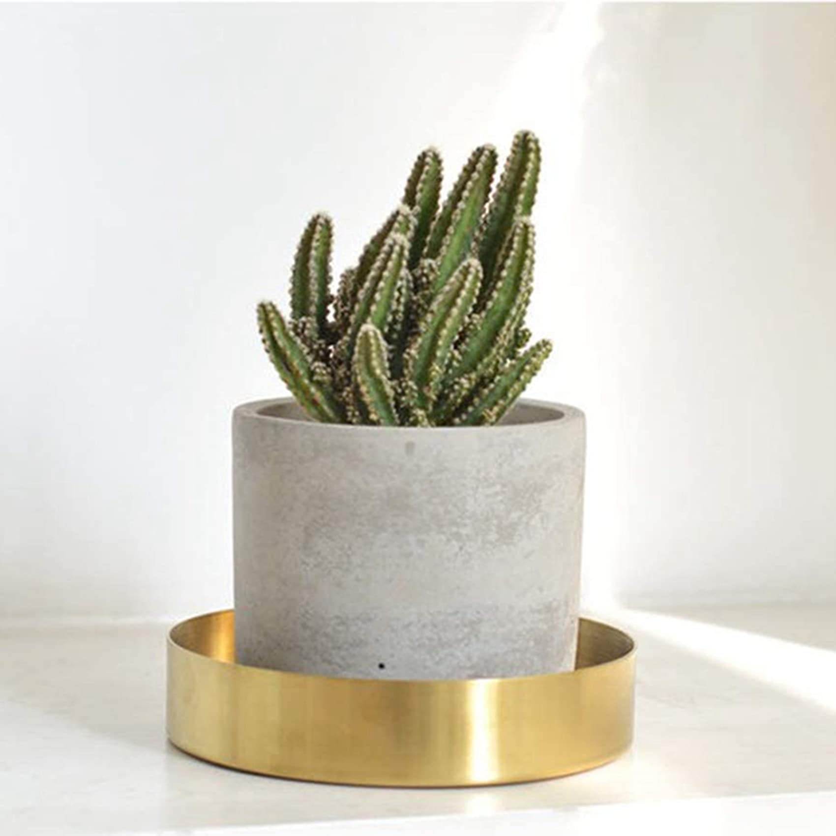 3 vassoi decorativi rotondi dorati, in metallo, per trucco, bagno, cassettiera, ottone, 30 cm, elegante decorazione da tavolo e soluzione per riporre oggetti