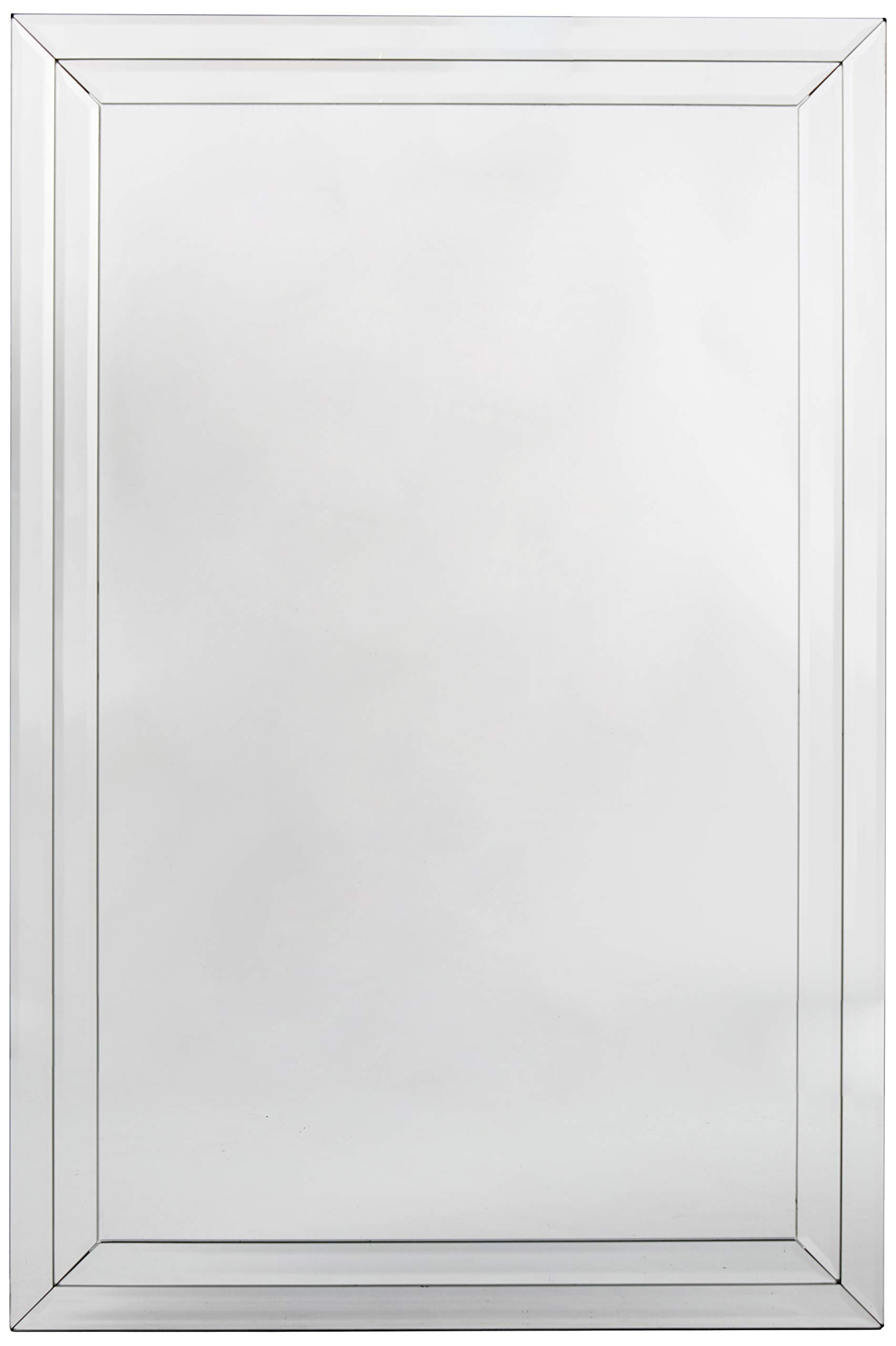 Premier Housewares Bevelled Clear Edge Mirror - Clear - 60 x 90 cm