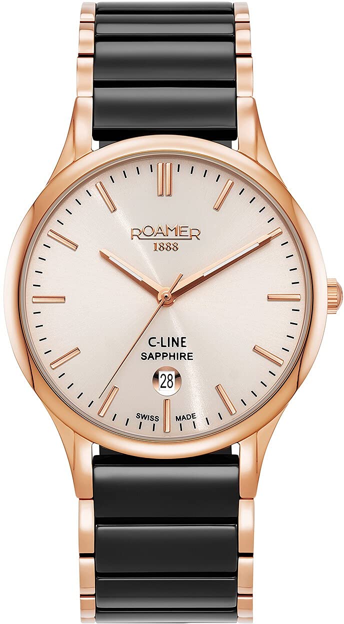 Roamer Orologio da polso da uomo C-​Line 40 mm 3 lancette, cinturino in acciaio inox 658833 49 35 61