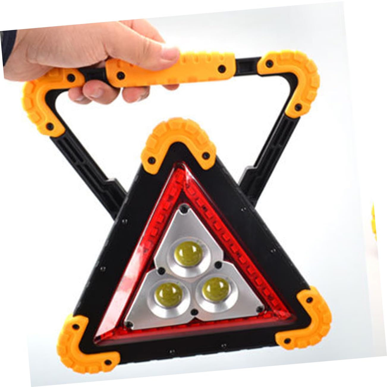 Balise Routière LED de Sécurité Triangulaire pour Voiture, sans Batterie