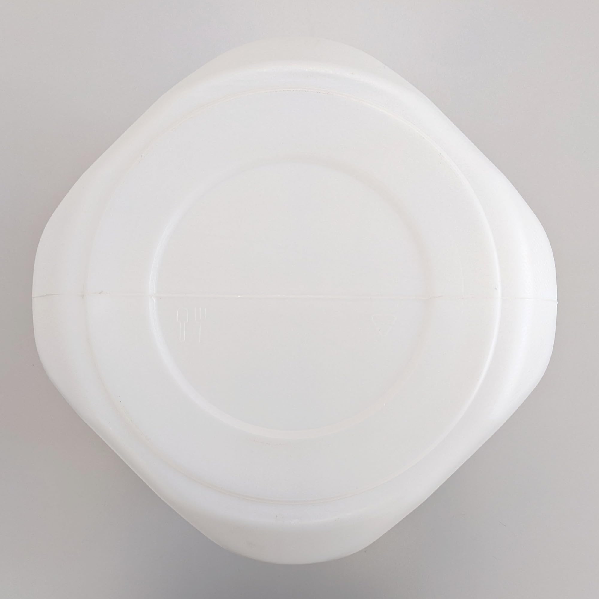 plasteo® Barril de boca ancha de 50 litros con tapa y asas, rectangular, natural, apto para alimentos y sin BPA, barril de plástico universal, barril de agua, barril de lluvia, barril de