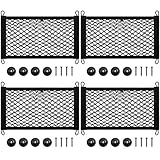 4 Pack Stretchable Small Cargo Net Pocket Storage Mesh Net Elastic Boat Storage Cargo Netting...