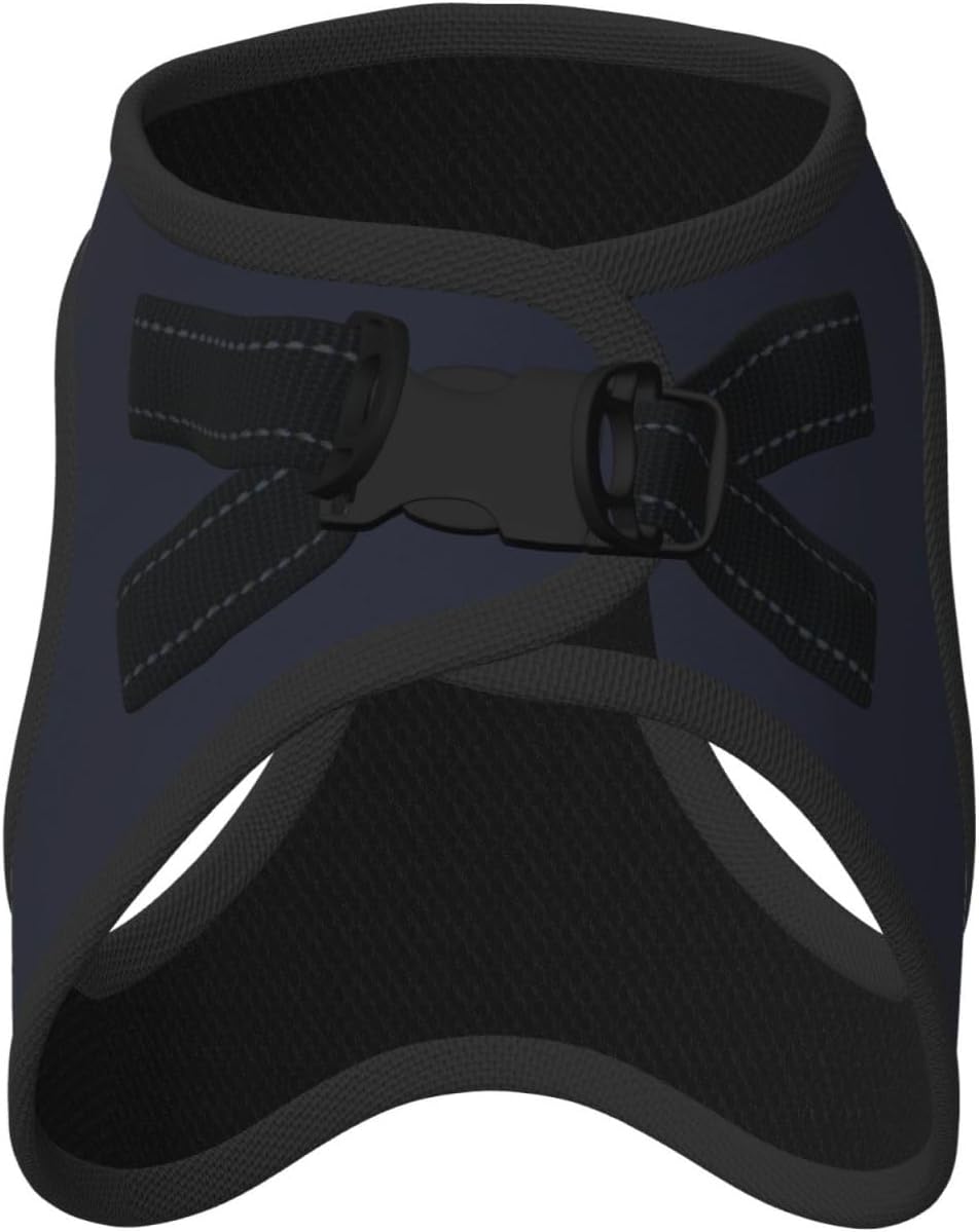 Solid Color Black Pet Vest Small Size Dog Harness and Leash Set for Training, Reflective & Adjustable with Accessories Medium