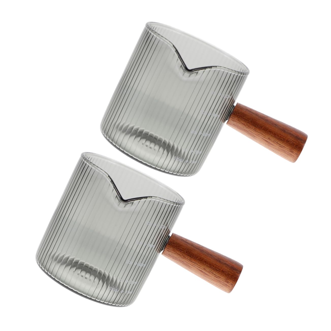 IMIKEYA 2 Set Tazza Di Latte Tazza Caffe Tazza Trasparente Tazza Di Fusione Di Caramelle Brocca Per Caffè Espresso Cioccolato Latte Macchiato Misurino Brocca Di Sciroppo 2 Pezzi * 2