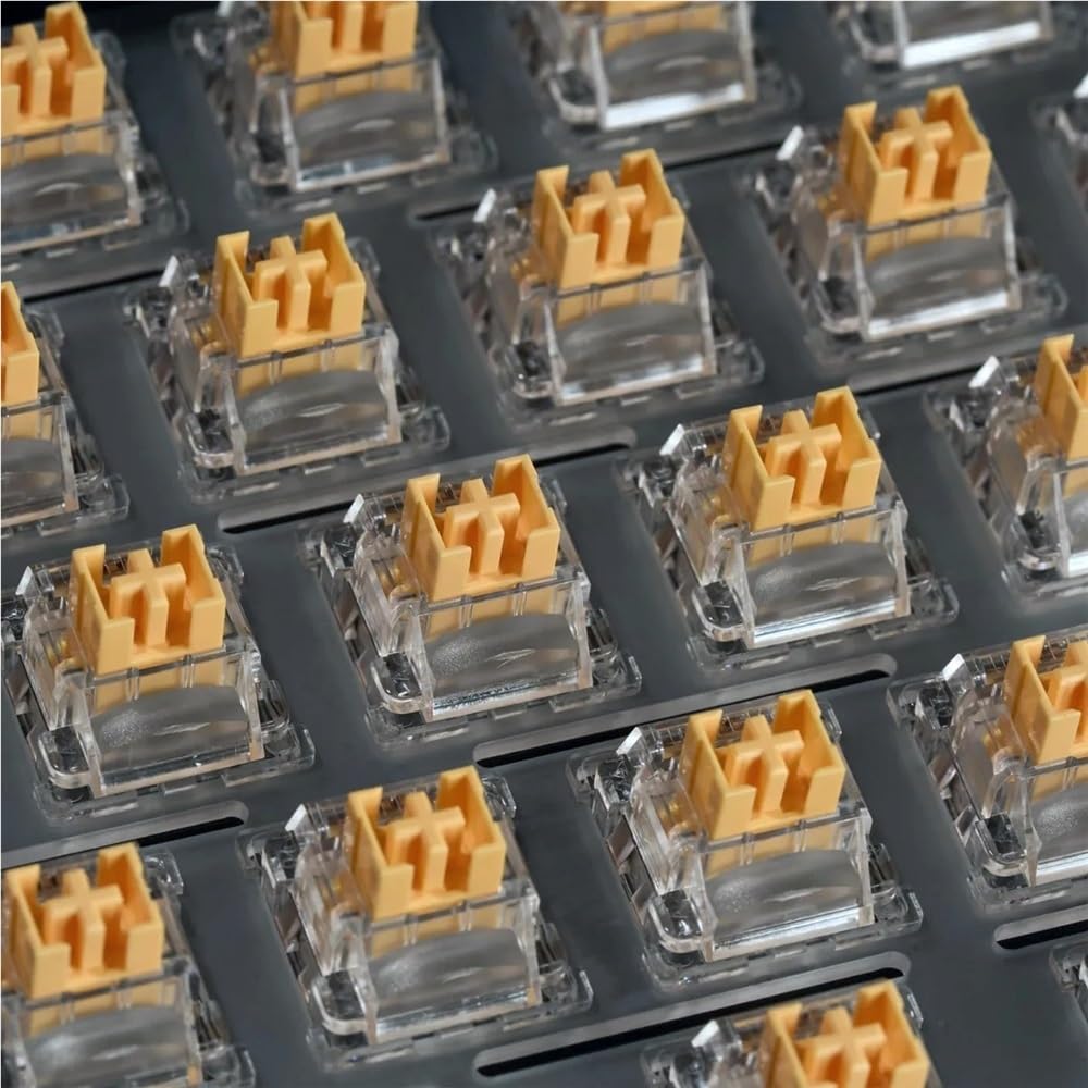 Outemu Silent Peach V3 RGB Switch, Interruttore Lineare Silenzioso Pre-lubrificato Trasparente Per Tastiera Meccanica Personalizzata(110PCS)