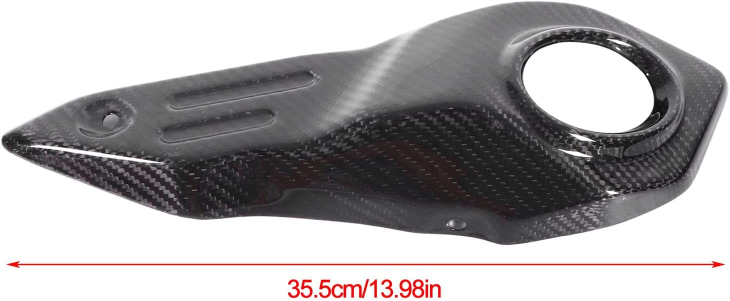Exhaust Heat Shield, Carbon Fiber Muffler Guard and Exhaust Pipe Cover Compatible with Yamaha MT-09 FZ-09 2017-2021, Silencer Protector for Heat and Scratch Protection