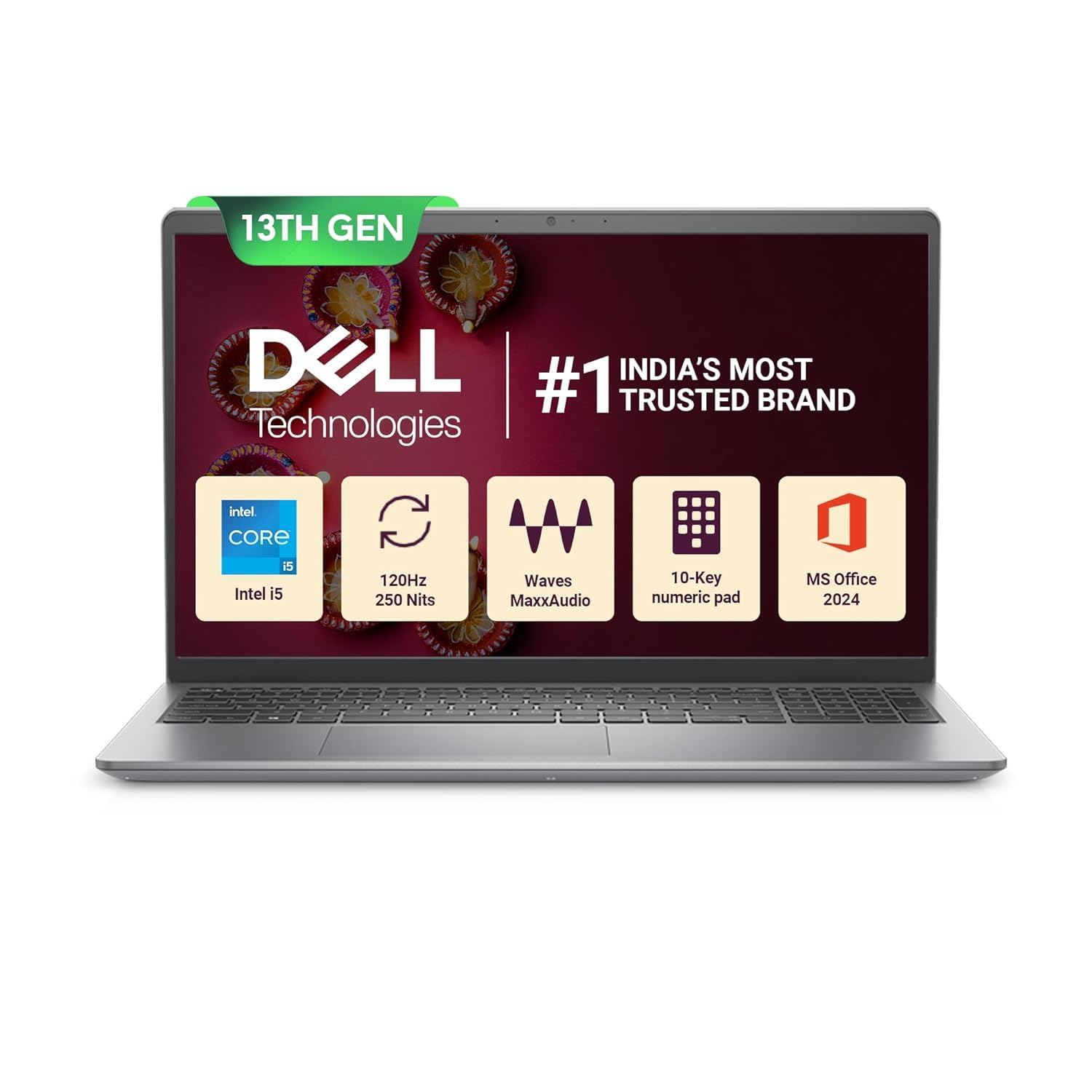 Dell 15, 13th Generation Intel Core i5-1334U Processor, 16GB RAM, 1TB SSD, FHD 15.6″/39.62 cm Display, Windows 11, MSO’24, Silver, 1.62kg, Backlit Keyboard, 15 Month McAfee, Thin & Light Laptop Dell 15, 13th Generation Intel Core i5-1334U Processor, 16GB RAM, 1TB SSD, FHD 15.6″/39.62 cm Display, Windows 11, MSO’24, Silver, 1.62kg, Backlit Keyboard, 15 Month McAfee, Thin & Light Laptop