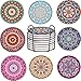 Tassen Becher günstig Kaufen-8er Set getränke-untersetzer,Absorbierende Keramik Untersetzer Set Runden Getränk Untersetzer mit Korkbasis für Tassen und Becher Zuhause Wohnzimmerdekoration.Drink Coasters Set of 8