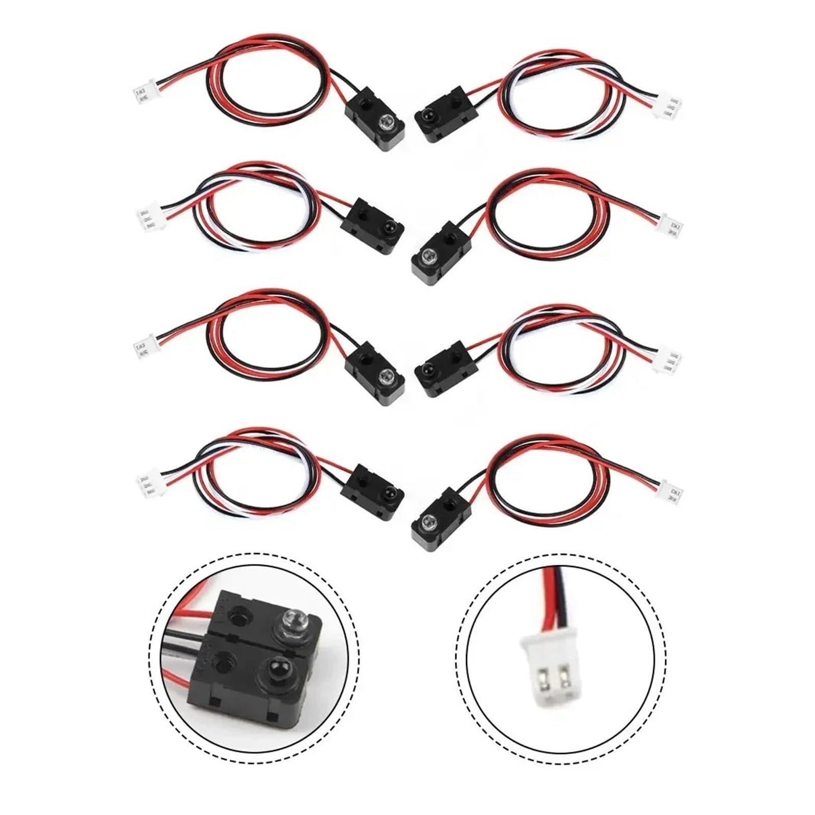Modulo di conteggio LED sensore IR Break Beam da 5 PC | Interruttore fotoelettrico diviso da 3 mm per la misurazione della velocità di rilevamento del movimento(50CM)