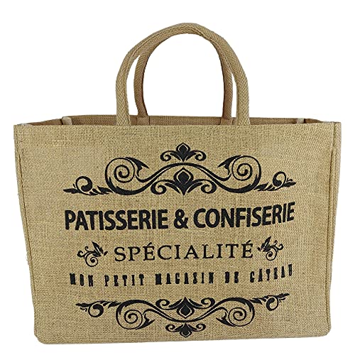 Domelo Grand panier à provisions pour femme, 100% jute végétalien, panier en jute, sac de shopping, sac de shopping, ce sac à main est des produits durables, cadeaux pour les femmes, beige, XXL,