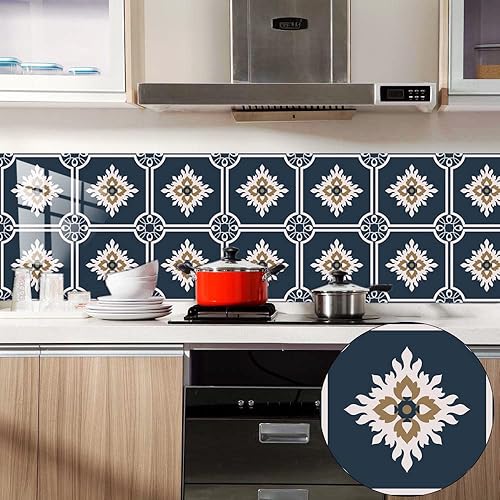 Miniatura 4 de 20 calcomanías para azulejos, transferencia de azulejos autoadhesivos para decoración del hogar, azulejos, impermeables, a prueba de aceite,