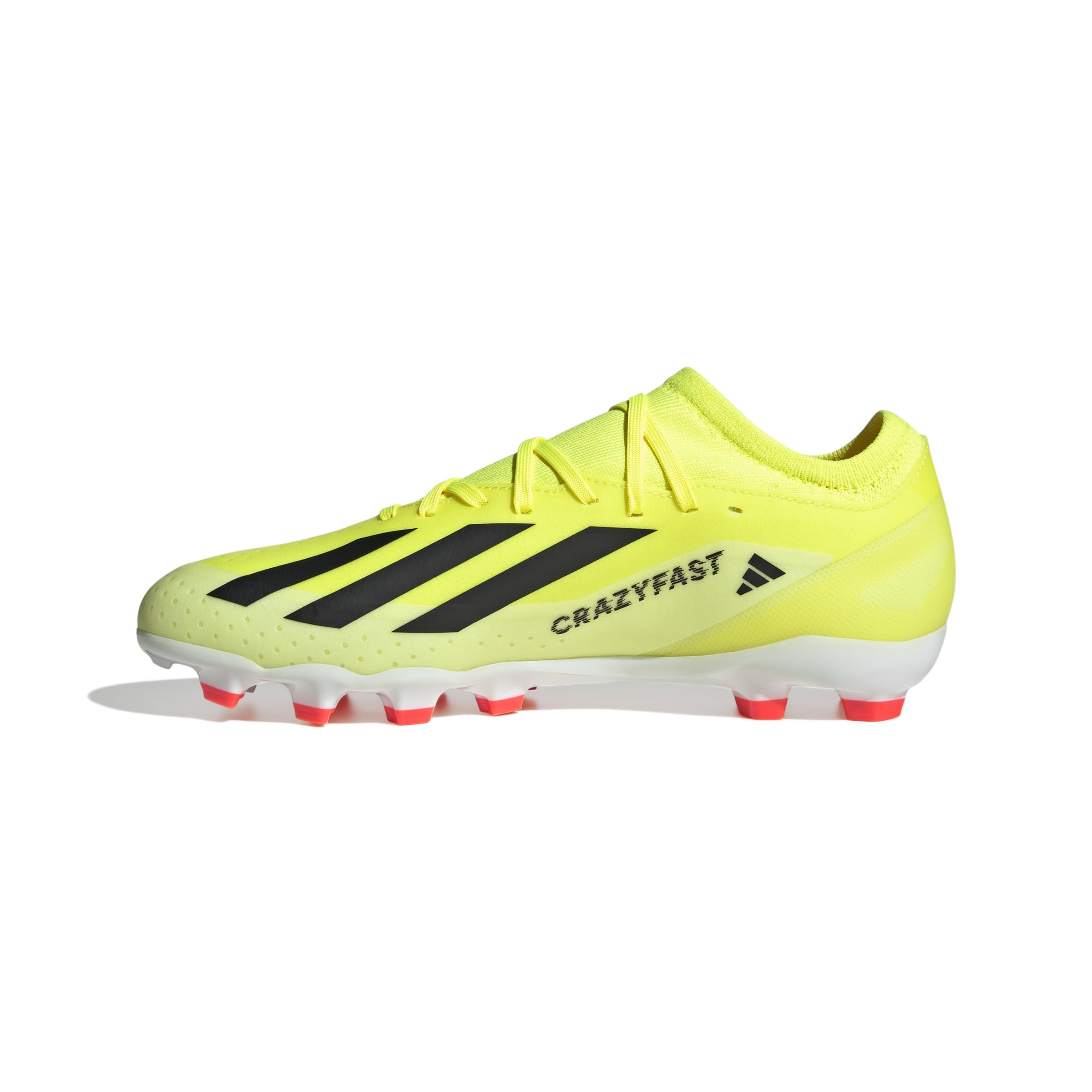 adidas Uniseks X Crazyfast League Multi-Ground Boots, Solar yellow/Core black/Cloud white, 44 2/3 EU