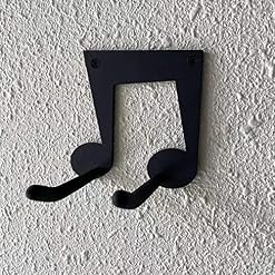Guitar & Ukulele Wall Mount – Steel Hangers for Bass, Violin, Black - Les Beatles, Paul McCartney, John Lennon, RIngo Starr, George Harrison