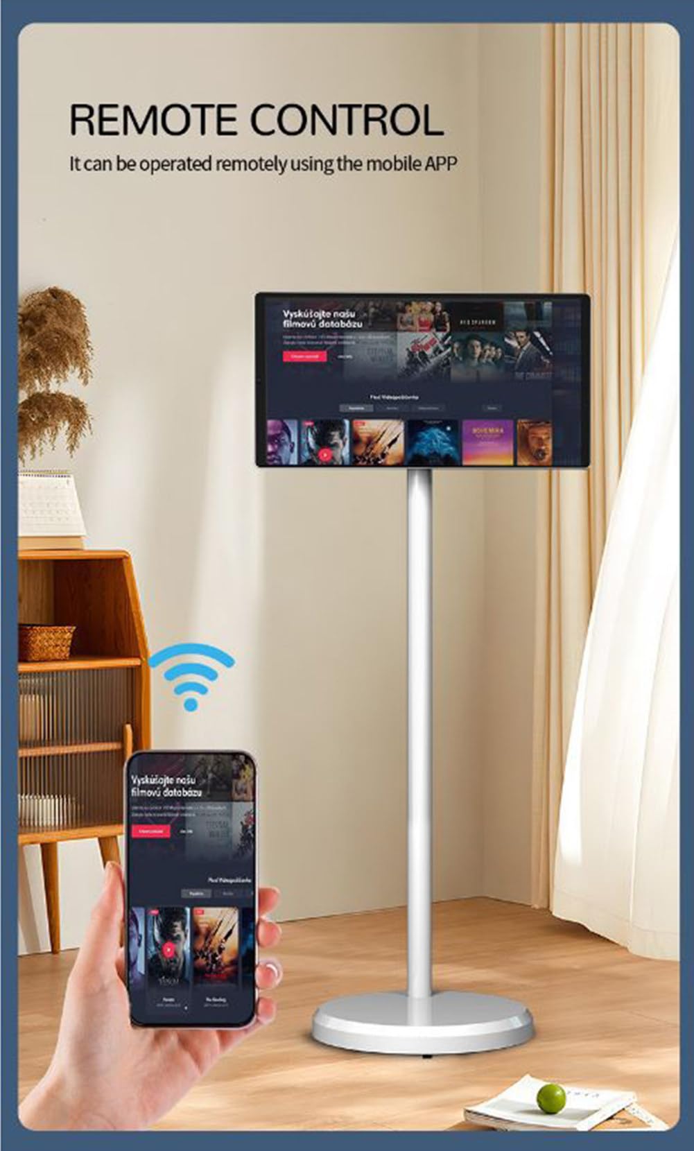 TV portátil recargable, pantalla de 24 pulgadas, 8 GB de RAM, almacenamiento de 128 GB, cámara de 13 MP, soporte de altura ajustable para el hogar, oficina, escuela y uso al aire libre