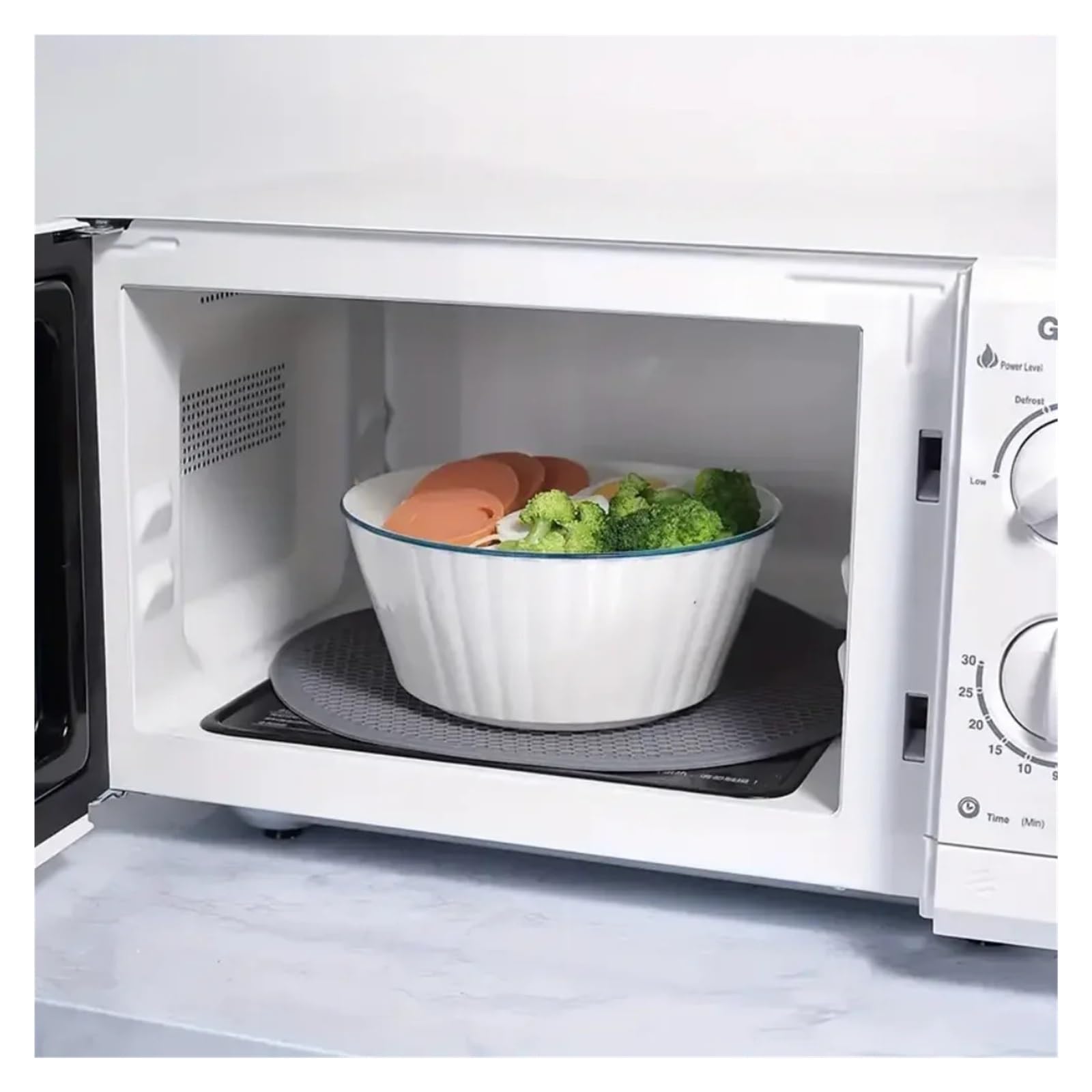 Tapis de micro-ondes multifonction en silicone, dessous de plat d'isolation thermique, tapis de cuisine antidérapant