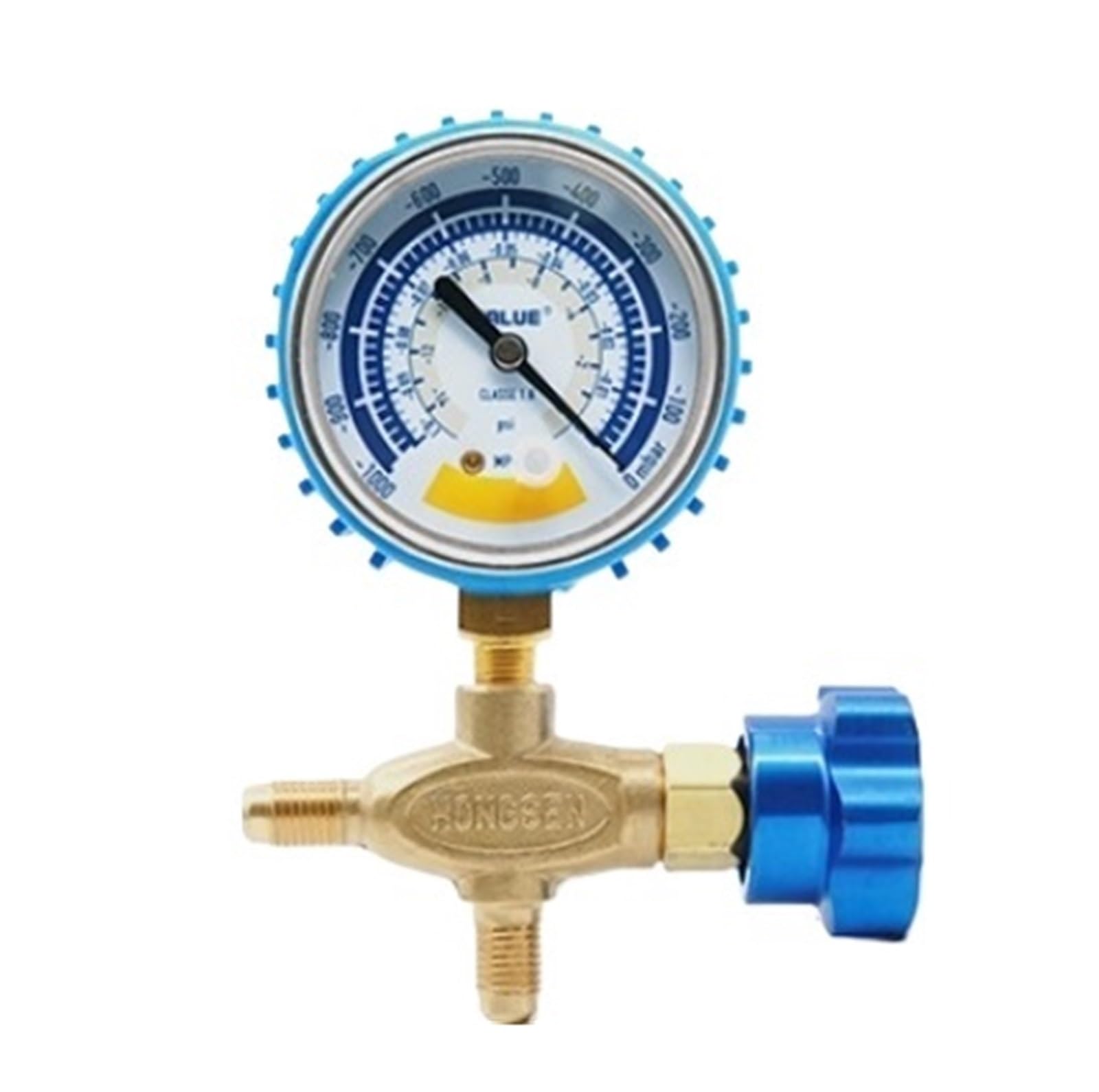 Manómetro digital, Medidor de presión vacío 63mm y 80mm, instrumento calibre aire preciso bomba, pantalla Dial 0-14psi, conector G1/8in(63mm set)