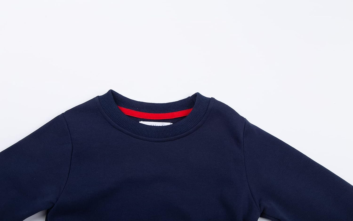 Mud Kingdom Little Boys Girls Sweatshirt Plain Crew Neck Pullover Rib Knitting Casual Spring Autumn