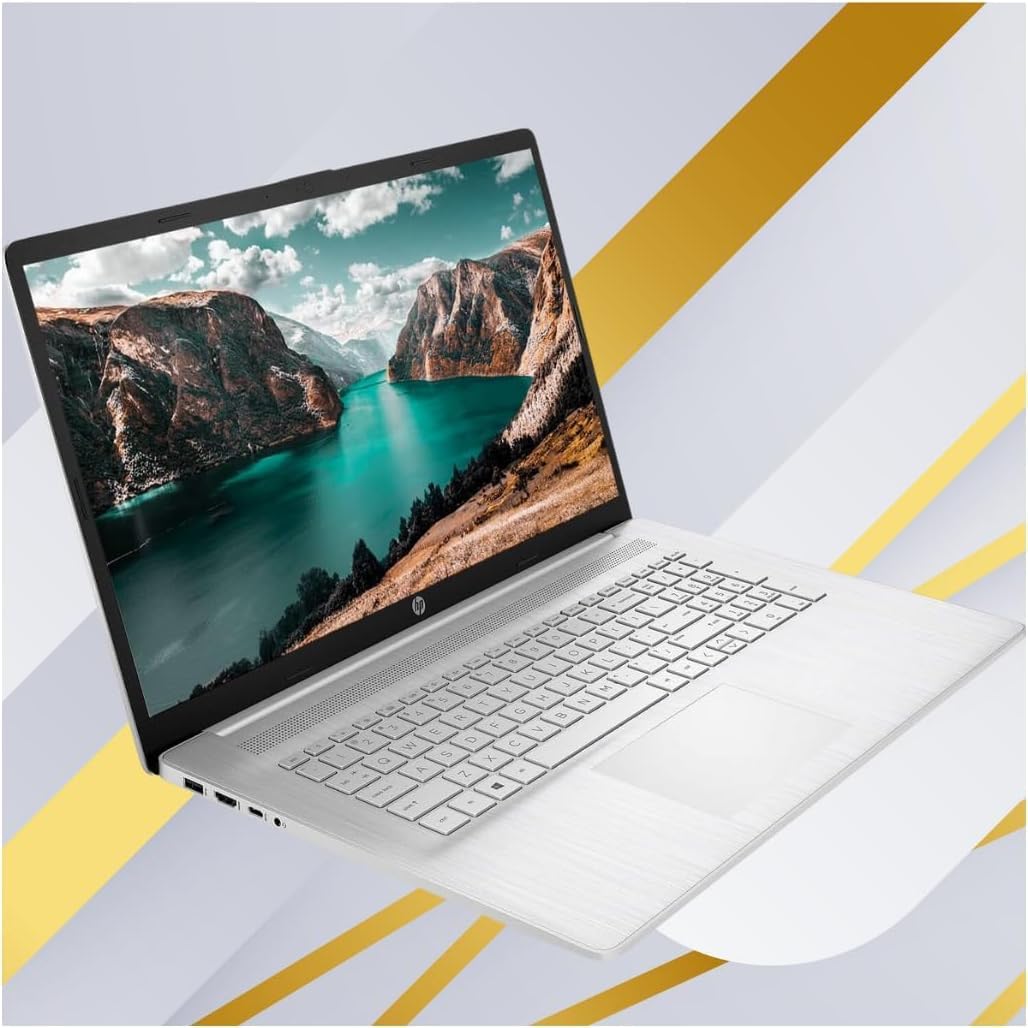 HP 17.3 Inch Laptop | Backlit Keyboard, Fingerprint Reader | Intel Core i5-1334U (10 Cores, up to 4.6GHz) | 64GB RAM, 2TB SSD, Windows 11 Home | WiFi 6 | Natural Silver | Iris Xe Graphics